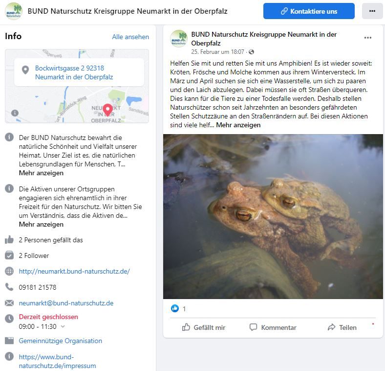 Die Facebook-Seite der BN Kreisgruppe Neumarkt i.d.OPf. Die Facebook-Seite der BN Kreisgruppe Neumarkt i.d.OPf.